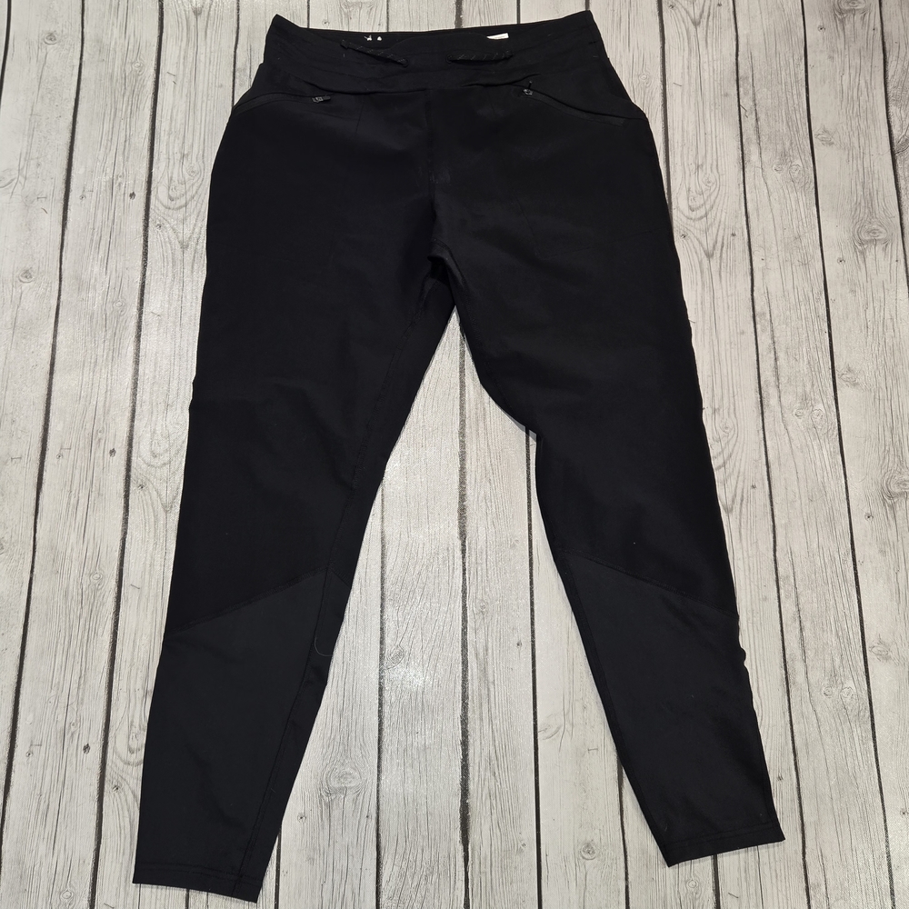NWOT Columbia Classic Black Fitted Mixed Media Performance Pants Womens M